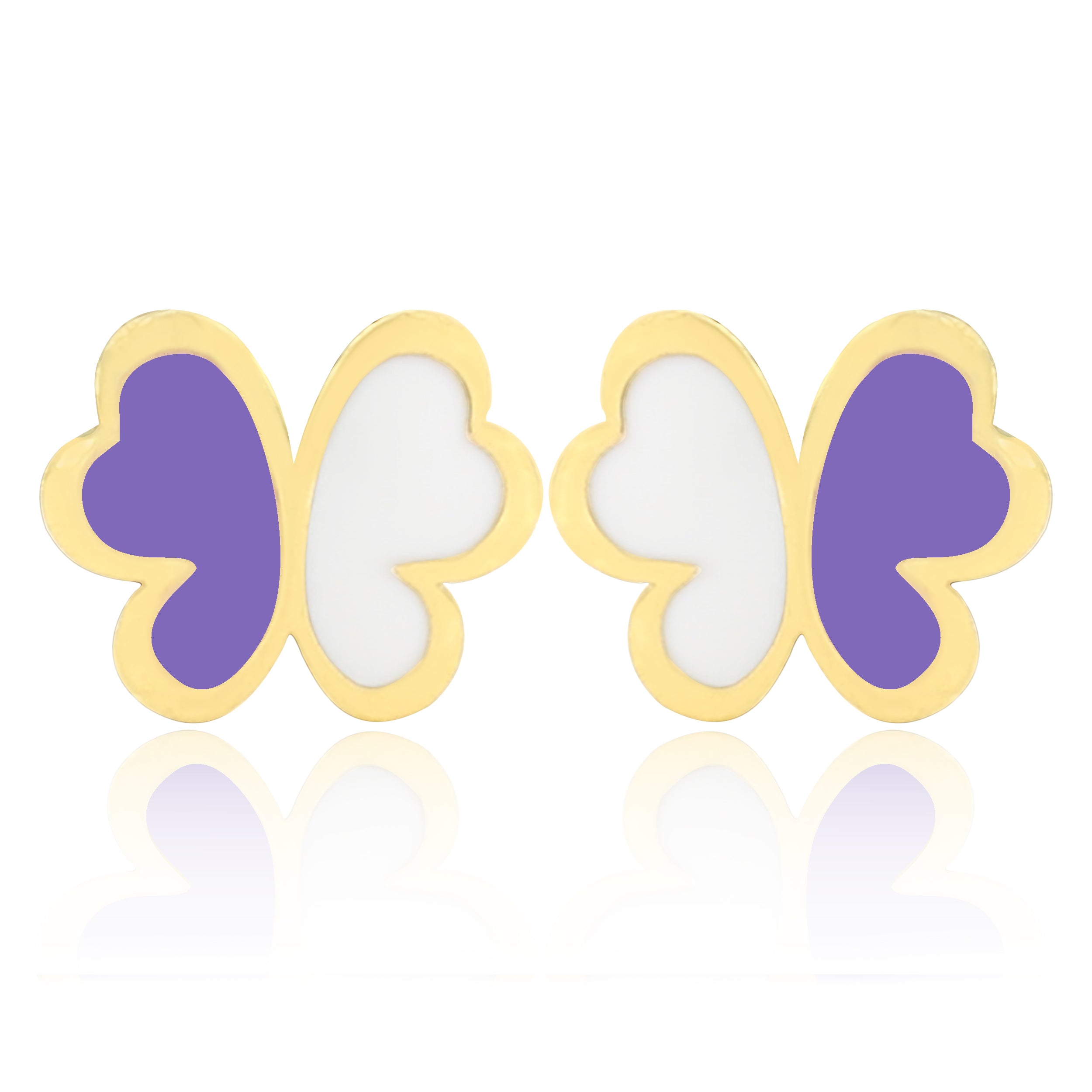 Buy Purple Butterfly Earrings, Purple Butterfly Necklace, Butterfly  Huggies, Purple Animal Dangle Earrings, Hoop Earrings Gold, Gift for Her  Online in India - Etsy